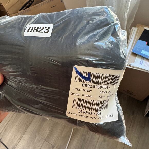 Madewell SoftWool Square-Neck Pullover Sweater Womens XL Black Knit Relaxed Fit - Picture 9 of 9